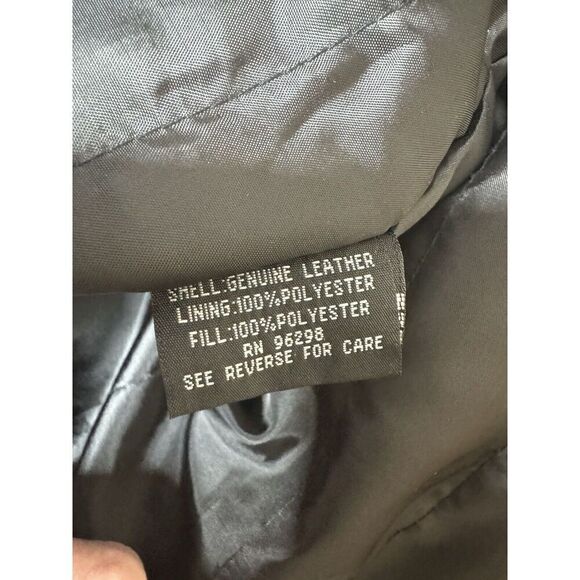 TRUMP GEAR!! Vintage Sold Only At TRUMP Marina! Black Leather Jacket Coat Sz XXL - Picture 5 of 6